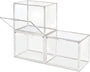 GUDEMAY Aufbewahrungsbox transparent mit Magnetverschluss, 3er Set, stapelbar
