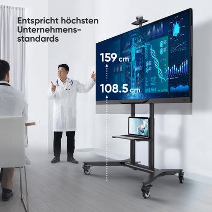 ONKRON TS1871-B Rollbarer TV Ständer 55-90 Zoll - Schwarz