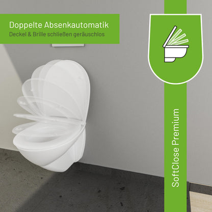LUVETT C100 WC-Sitz – Absenkautomatik universell oval weiss