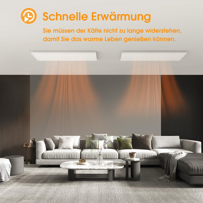 InfraHeat Deckenheizung Infrarot 860W - 119.5x59.5cm Thermostat