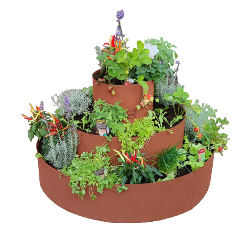 UNUS Garden Kräuterspirale Edelrost, 3 Ebenen, Ø 40–120 cm