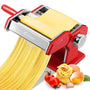 Sailnovo Nudelmaschine Pasta Maker 180, manuell, 9 Stärken, rot