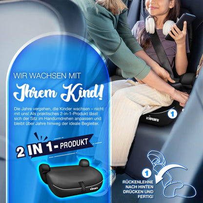 KIDUKU Autokindersitz 9-36 kg Gruppe 1/2/3 mit Kindersitzunterlage
