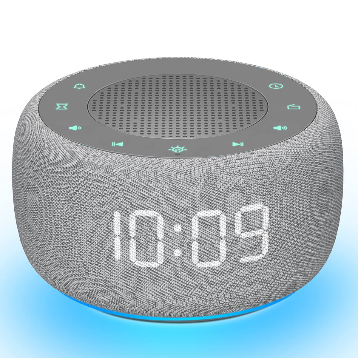 Buffbee Radiowecker RS11 mit UKW-Radio, Nachtlicht und Dimmer – kompaktes Stoffdesign