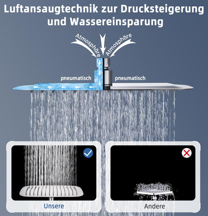 HardiValue Duschkopf Regendusche Edelstahl - Chrom 40x25 cm