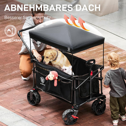 EVER ADVANCED XXL Bollerwagen faltbar - mit Dach & Bremse