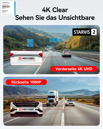 REDTIGER F7NP Dashcam 4K Dual – STARVIS 2 Sensor