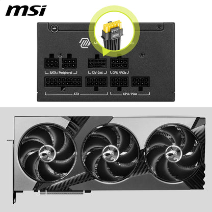 MSI MAG A750GLS PCIE5 Netzteil 750W 80 Plus Gold ATX 3.1 modular