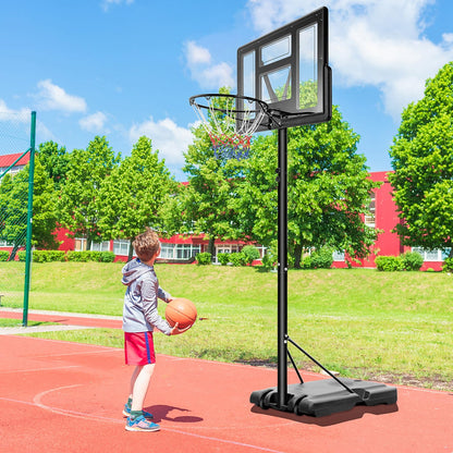 LIFERUN Basketballkorb Outdoor Verstellbar 230-305cm – 110x70cm
