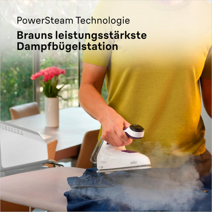 Braun CareStyle 7 IS 7266 VI Dampfbügelstation, 2700 W, Weiss-Violett