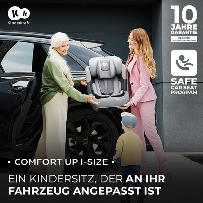 kk Kinderkraft COMFORT UP I-SIZE Kinderautositz 76-150 cm – Grau