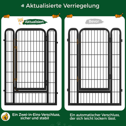 Yaheetech Welpenlaufstall 8-teilig 100cm – Faltbar