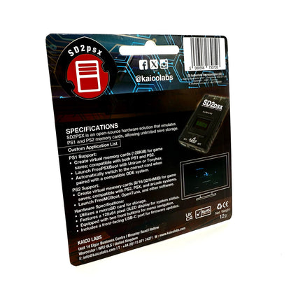 Kaico PSxMemCard Gen 2 Speicherkarte für PS1 & PS2 mit 8 GB microSD