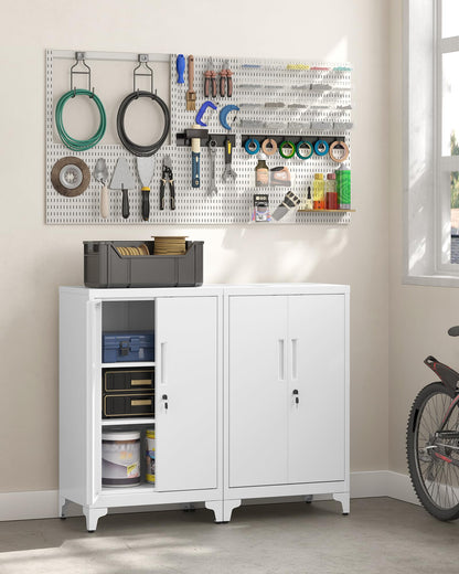 SONGMICS Aktenschrank OMC012W01 - Mattweiss, abschliessbar