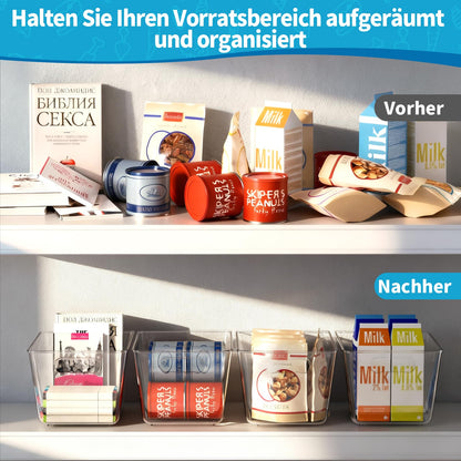 HPYLIF·H Kühlschrank Organizer, 4er Set Aufbewahrungsbox BPA-frei