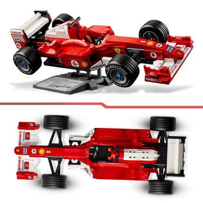 LEGO Icons Ferrari F2004 und Michael Schumacher, F1 Modellauto 11375