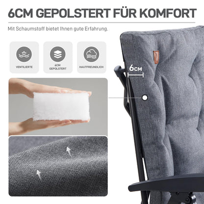 EVER ADVANCED Faltbarer Rückenverstellbarer Campingstuhl - Gepolstert