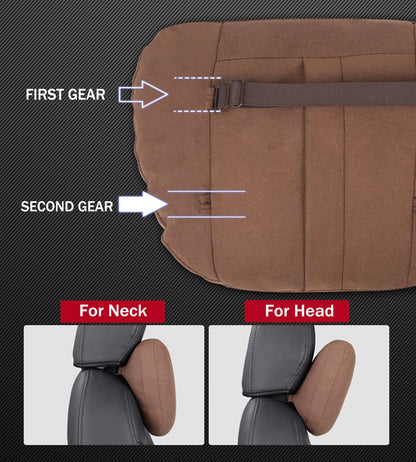POKSRI Auto-Nackenkissen 2er-Set, Kopfstütze Nackenstütze, schwarz