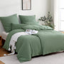 ATsense Bettwäsche Set Baumwolle 135x200 cm Grün 4-teilig. Grünes Baumwoll-Set mit Duvet- und Kissenbezügen für komfortablen Schlaf.