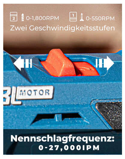 Dong Cheng Akku-Schlagbohrschrauber-Set 18V 50Nm bürstenlos