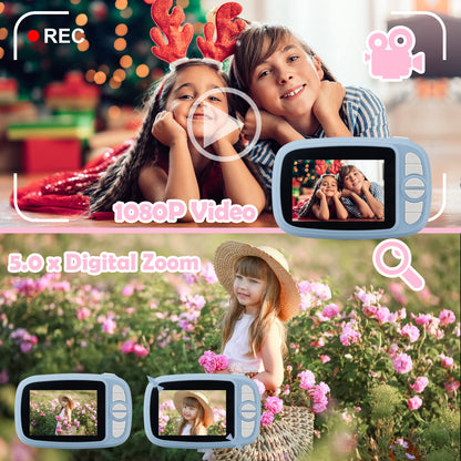 GlobalCrown Sofortbildkamera Kinder P1 – Digitalkamera mit Thermodruck