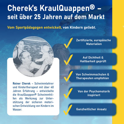 Kraulquappen Schwimmflügel für Babys und Kleinkinder, Gelb-Grün