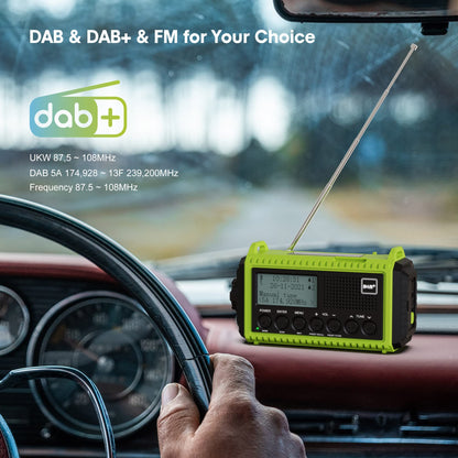 Mesqool CR1009Pro DAB Kurbelradio DAB+/UKW Solar Notfallradio