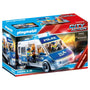 PLAYMOBIL City Action 70899 Polizei-Mannschaftswagen - Licht & Sound: Blau-weißer Kastenwagen mit Sondersignal-Funktion.