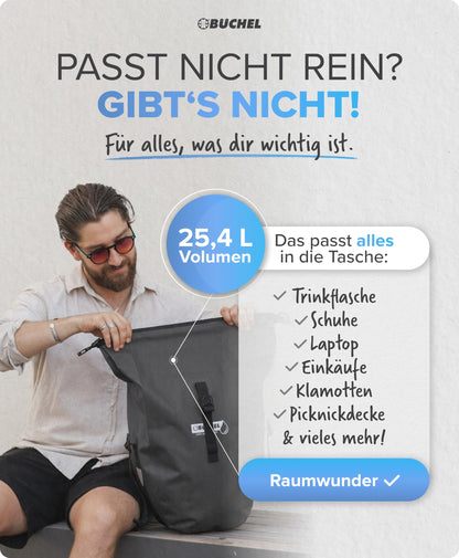 Büchel Fahrradtasche für Gepäckträger, 2er Set, 25.4 L, wasserdicht