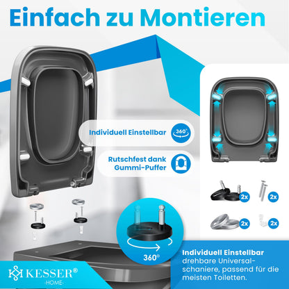 KESSER WC-Sitz mit Absenkautomatik und Quick-Release aus Duroplast