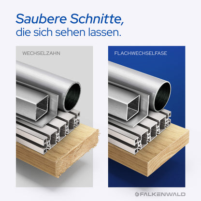 FALKENWALD Kreissägeblatt 165x20 mm Hartmetall für Holz, Metall & Alu