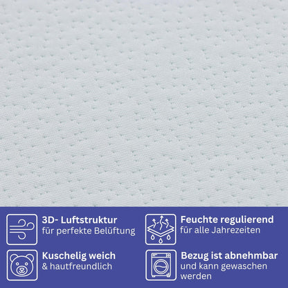 Arensberger Kindermatratze Nora 80x160 cm, Gelschaum, Höhe 12 cm