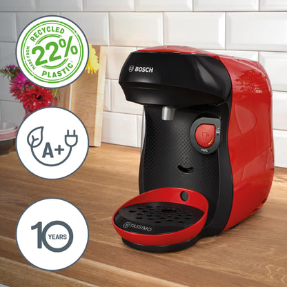 Bosch Tassimo Happy Friendly TAS103E Kapselmaschine rot/schwarz
