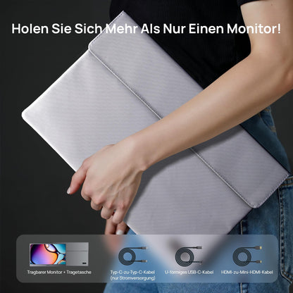 ARZOPA Z3FC Portabler Monitor 16,1 Zoll 2,5K QHD 180 Hz Grau