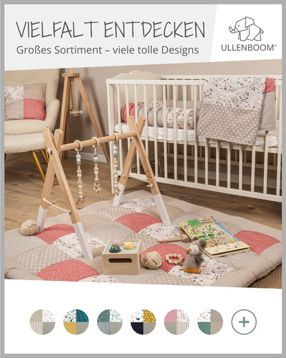ULLENBOOM Einschlagdecke Babyschale Babydecke - Rosa Blüten