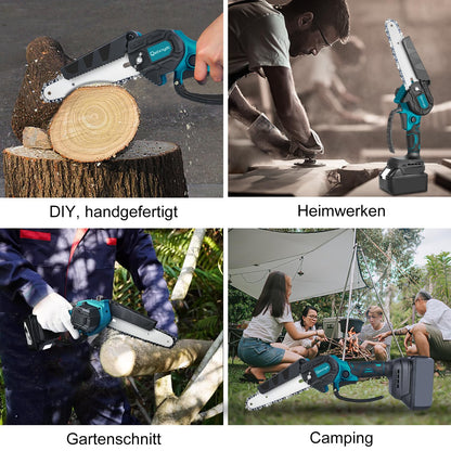 FYJUL Mini Kettensäge 6 Zoll, bürstenlos, für Makita 18V, ohne Akku