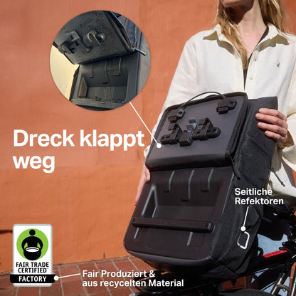 otinga® Flip V3 Fahrradtasche Rucksack 34L – für Gepäckträger