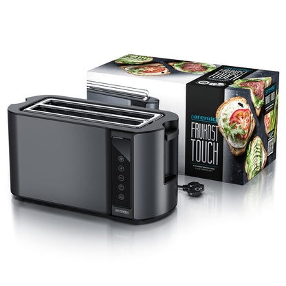 Arendo Toaster Langschlitz - Edelstahl 4 Scheiben Touchscreen