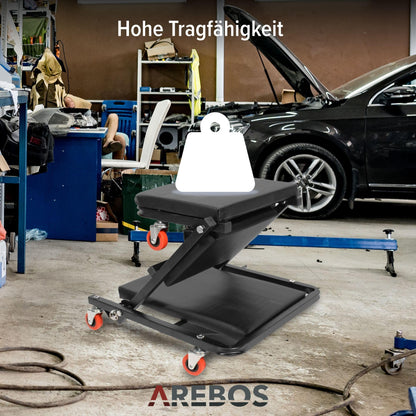 Arebos 2-in-1 Montagerollbrett, Werkstatt-Liegewagen, 150 kg