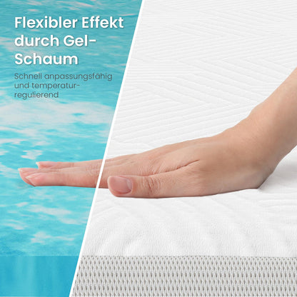 ELONEO Gel Topper 120x200 cm – Matratzentopper aus Gel-Memory-Schaum