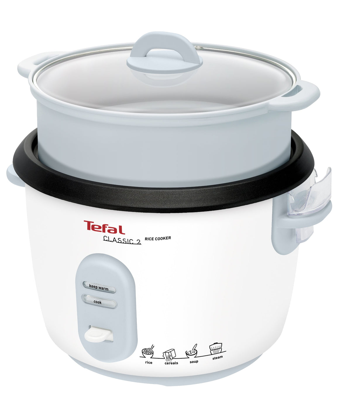 Tefal RK1011 Multifunktions-Reiskocher - 10 Tassen (5L). Weißer, zylindrischer Topf gart automatisch Reis.