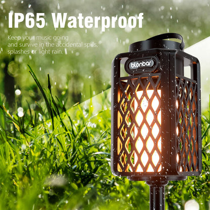 blonbar AJ200 Bluetooth-Lautsprecher mit Flammenlicht, IP65 Outdoor
