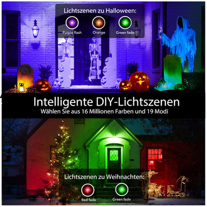 iLC RGBW LED Flutlicht 30W – Warmweiss, 4er-Pack, IP66