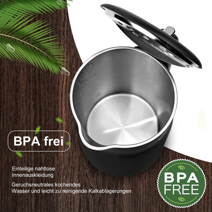 Bear Wasserkocher 1.7 L Edelstahl mit 11 Temperaturen, 1800 W