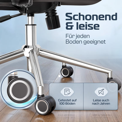 CLOUVOU BrightSeat ergonomischer Bürostuhl bis 150 kg mit Mesh-Bezug