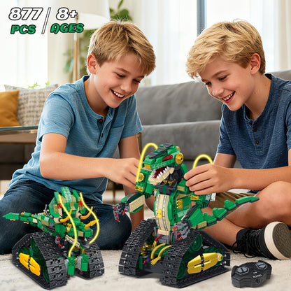 HiWEEGO Technik Roboter Bausatz 5 in 1 Dinosaurier mit Fernbedienung
