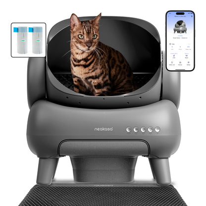 Neakasa M1 Oben offenes selbstreinigendes Katzenklo XXL. Trennt und entsorgt automatisch feste und flüssige Katzenstreuabfälle.