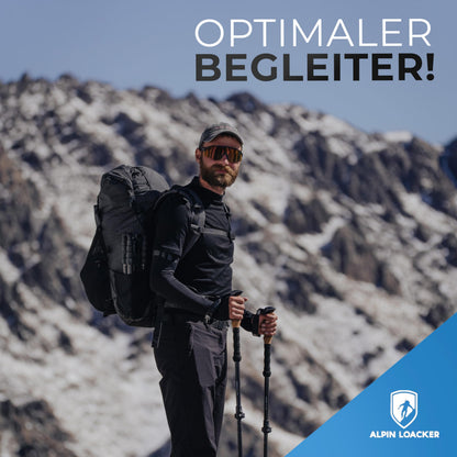 ALPIN LOACKER Wanderstöcke faltbar Aluminium Korkgriff 115-135 cm