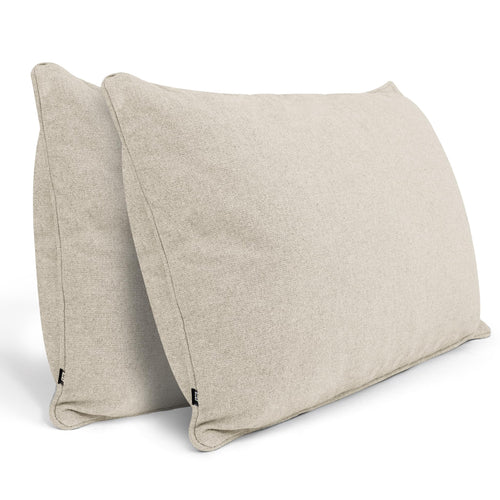 Sofakissen Gross Zierkissen - 40x70 cm Beige OekoTex 2er Set: Zwei rechteckige, beige Kissen zur dekorativen und komfortablen Sofagestaltung.