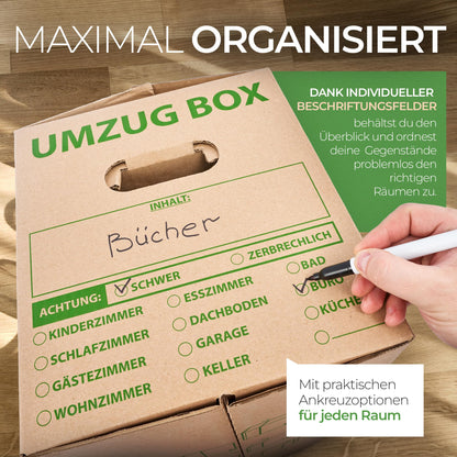 smiley pack Profi Umzugskartons 620 x 300 x 330 mm, 40 kg, 30 Stück